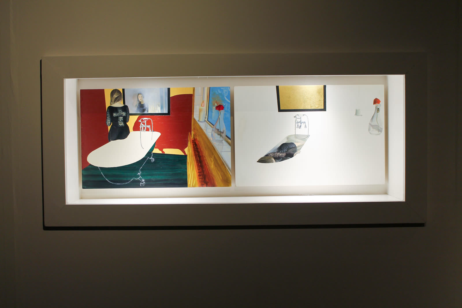 Works in a vitrine