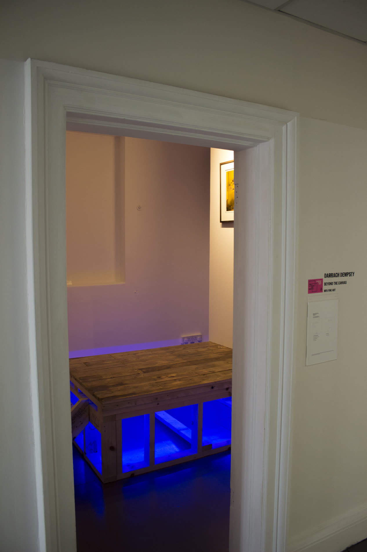 The Hand — the plinth (a section of the real set), through the doorway
