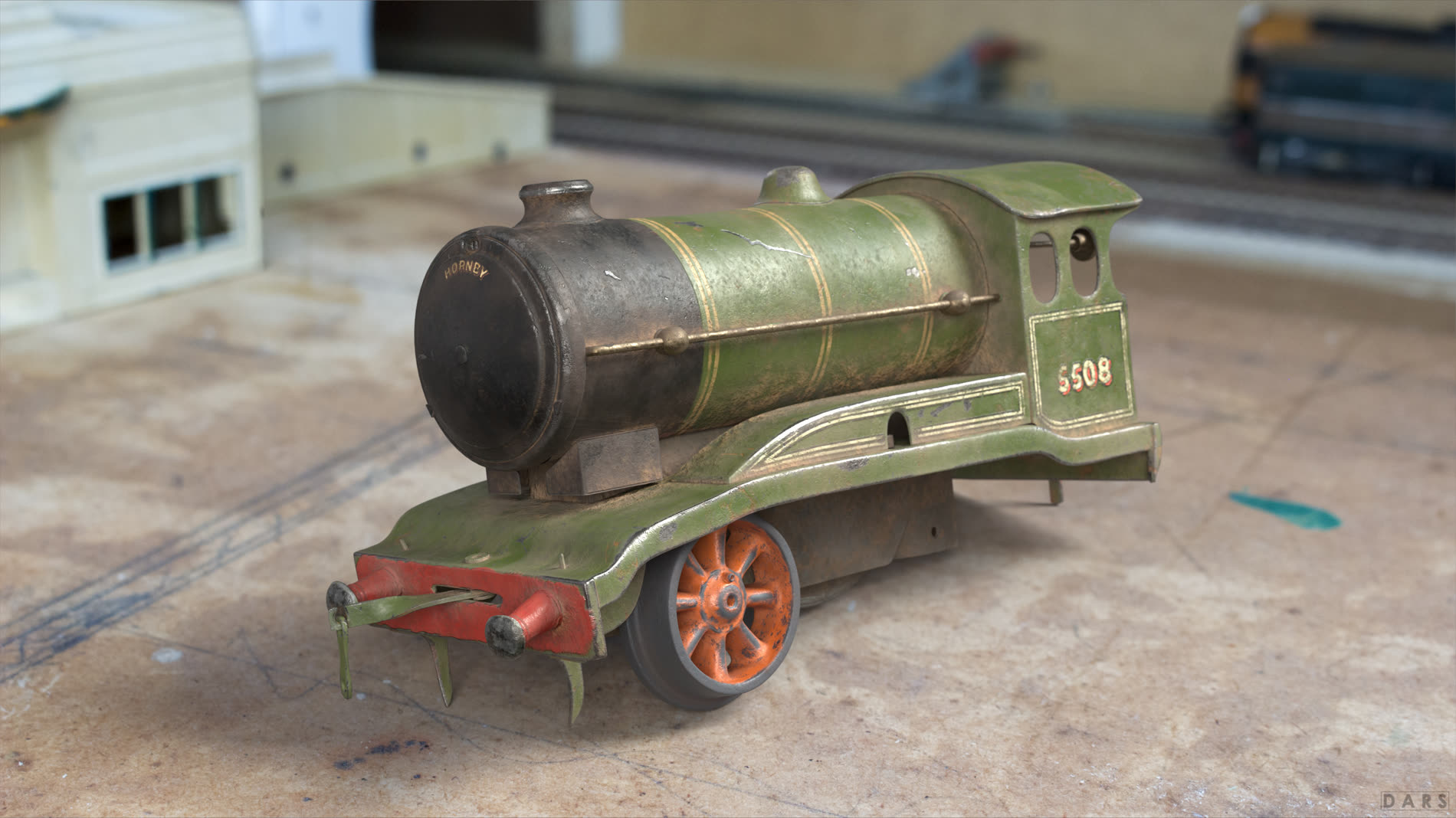 Vintage Model Train — Digital 3D — Maya, ZBrush, Substance Painter, Arnold